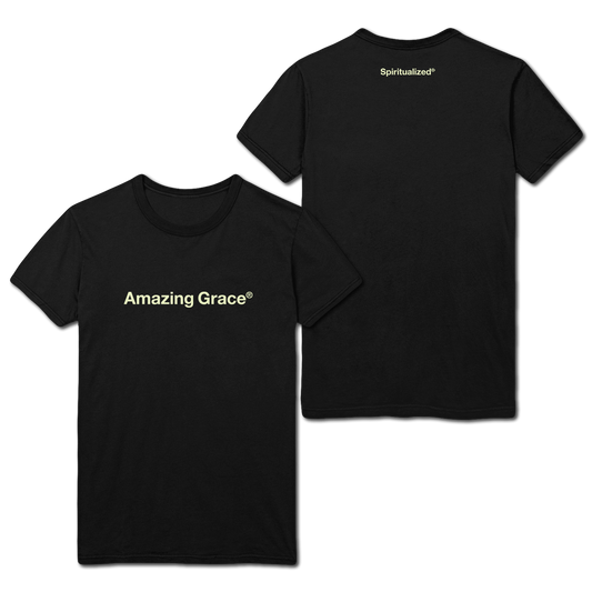 Amazing Grace Black Logo Tee (Glow Print)