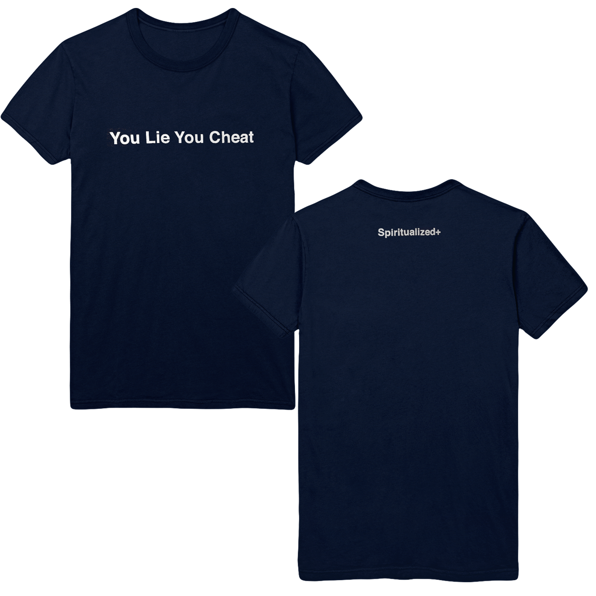 You Lie, You Cheat Navy Tee