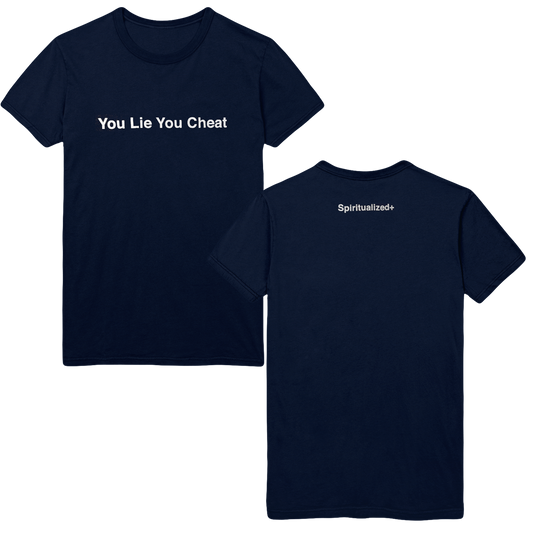 You Lie, You Cheat Navy Tee